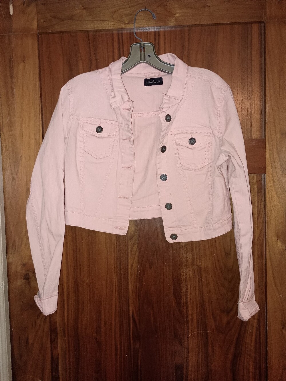 Peach Cropped Jean Jacket